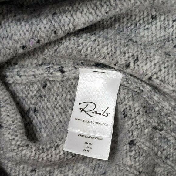 RAILS Arwen - S - Men's Wool Sweater - Heather Grey - Picture 6 of 7